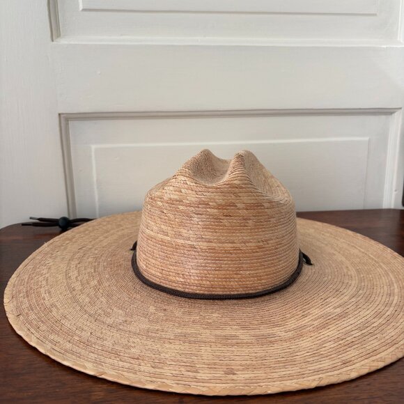 Tula Lifeguard Palm Straw Sun Hat S/M Unisex UPF 50+ Protect Chinstrap Wide Brim - Picture 6 of 13